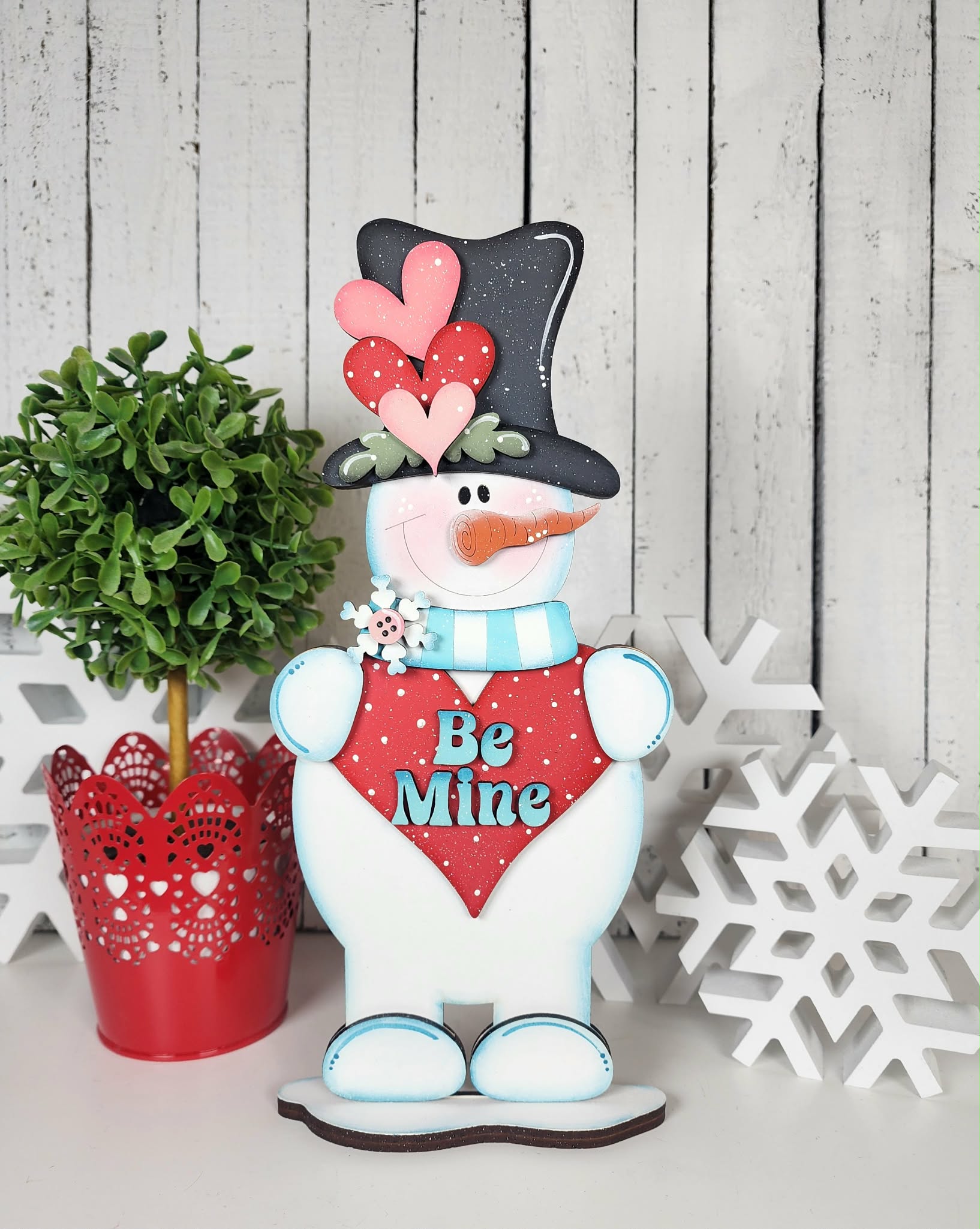 Be Mine Snowman Shelf Sitter