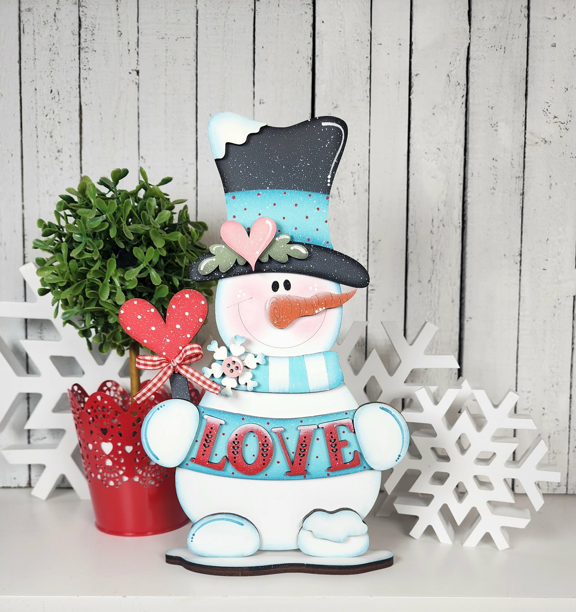 Love Snowman Shelf Sitter