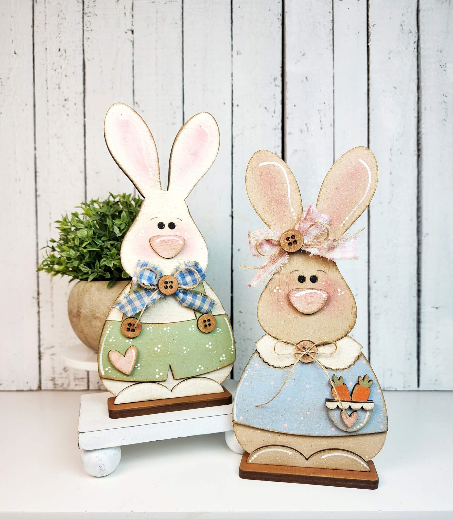 Bunny Couple Shelf Sitter