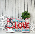 Winter Love Word Art Shelf Sitter